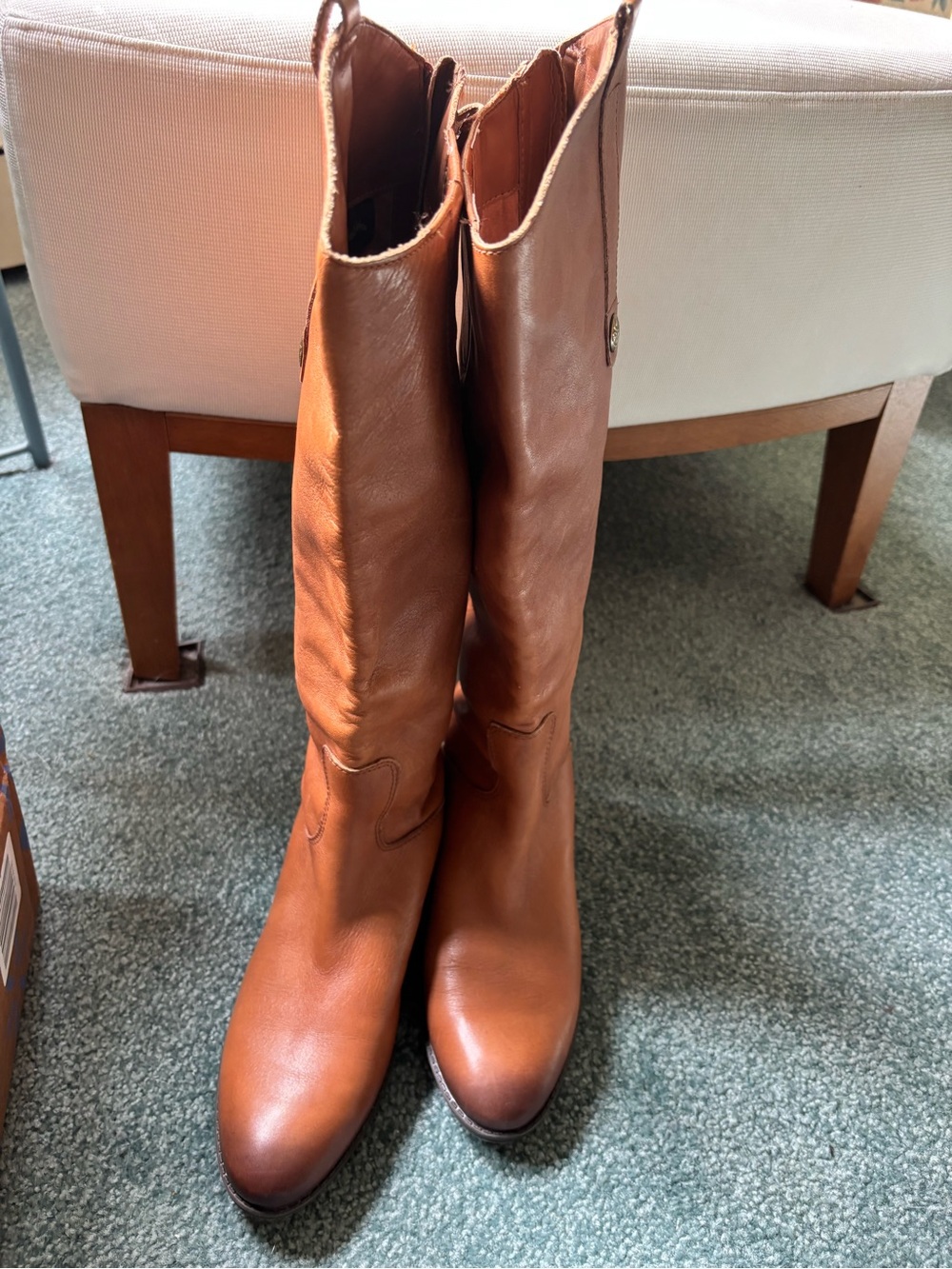 Sam Edelman Tall Leather Over-the-Knee Boots in Chestnut